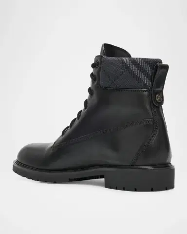 Burberry Men's Durham Leather Combat Boots | Thumbnail 2 Burberry Men's Durham Leather Combat Boots | Thumbnail 2