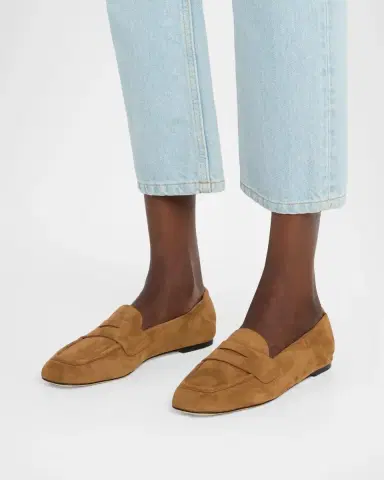 Stuart Weitzman Bryant Elasticized-Back Suede Loafers | Thumbnail 2 Stuart Weitzman Bryant Elasticized-Back Suede Loafers | Thumbnail 2