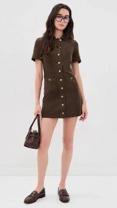 PAIGE Clementine Corduroy Dress Fern | Thumbnail 5 PAIGE Clementine Corduroy Dress Fern | Thumbnail 5