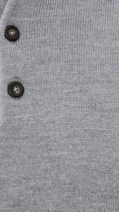 Joe's Jeans Merino Polo Sweater Heather Grey | Thumbnail 6 Joe's Jeans Merino Polo Sweater Heather Grey | Thumbnail 6