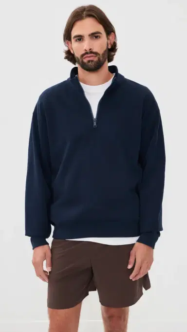 Beyond Yoga uxefleece Half Zip Pullover Nocturnal Navy | Thumbnail 2 Beyond Yoga uxefleece Half Zip Pullover Nocturnal Navy | Thumbnail 2