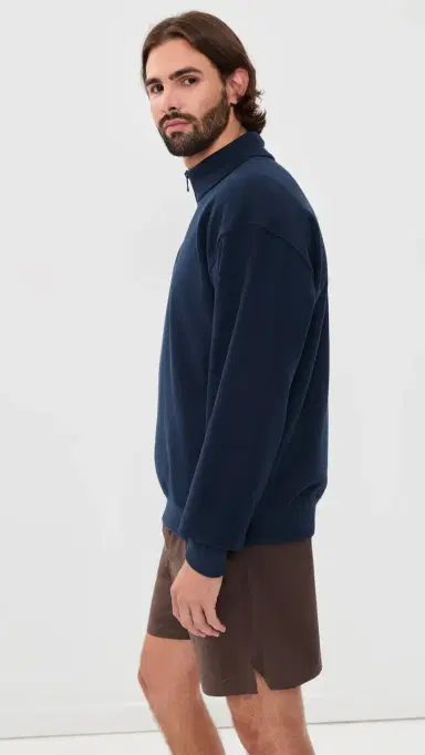 Beyond Yoga uxefleece Half Zip Pullover Nocturnal Navy | Thumbnail 4 Beyond Yoga uxefleece Half Zip Pullover Nocturnal Navy | Thumbnail 4