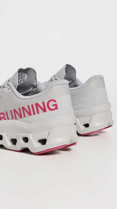 On Cloudmonster 1 Sneakers Silver/Camellia | Thumbnail 4 On Cloudmonster 1 Sneakers Silver/Camellia | Thumbnail 4