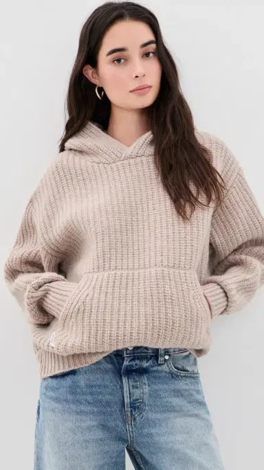 Hommegirls Chunky Knit Hoodie | Thumbnail 2 Hommegirls Chunky Knit Hoodie | Thumbnail 2