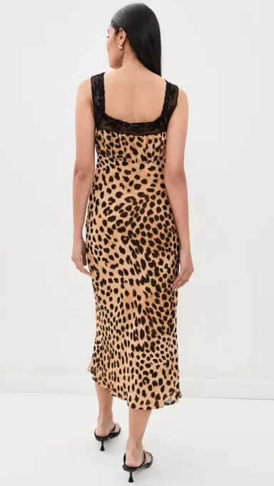 Wayf Gabrielle Midi Dress Tan Cheetah | Thumbnail 3 Wayf Gabrielle Midi Dress Tan Cheetah | Thumbnail 3
