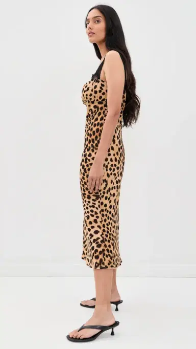 Wayf Gabrielle Midi Dress Tan Cheetah | Thumbnail 4 Wayf Gabrielle Midi Dress Tan Cheetah | Thumbnail 4