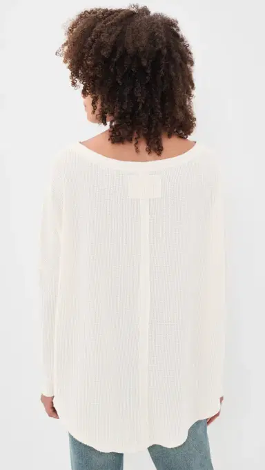 Free People Latte Blues Thermal Top | Thumbnail 3 Free People Latte Blues Thermal Top | Thumbnail 3