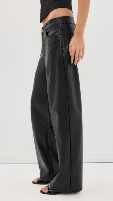 LIONESS Top odel Faux Leather Pants Noir | Thumbnail 4 LIONESS Top odel Faux Leather Pants Noir | Thumbnail 4