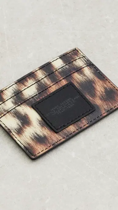 Marc Jacobs Leather Card Case Brown Multi One Size | Thumbnail 4 Marc Jacobs Leather Card Case Brown Multi One Size | Thumbnail 4