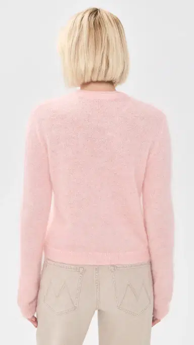 Mother The Cropped ohair Cardigan Powder | Thumbnail 3 Mother The Cropped ohair Cardigan Powder | Thumbnail 3