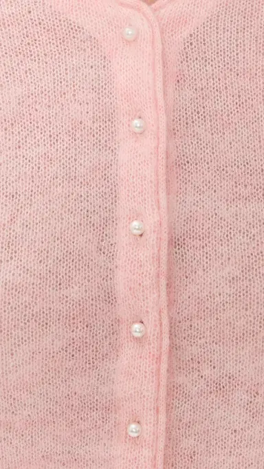 Mother The Cropped ohair Cardigan Powder | Thumbnail 6 Mother The Cropped ohair Cardigan Powder | Thumbnail 6