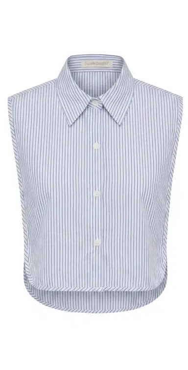 Favorite Daughter The Tuck In Collar Blue/White Stripe | Thumbnail 1 Favorite Daughter The Tuck In Collar Blue/White Stripe | Thumbnail 1