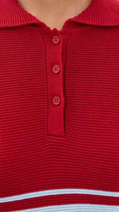 Solid & Striped The Cleo Pullover Cranberry Copenhagen tripe | Thumbnail 6 Solid & Striped The Cleo Pullover Cranberry Copenhagen tripe | Thumbnail 6