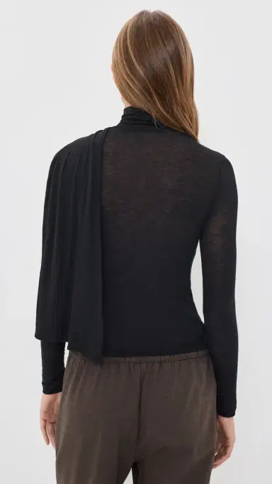 Enza Costa heer Bandana Turtleneck Tee Black | Thumbnail 3 Enza Costa heer Bandana Turtleneck Tee Black | Thumbnail 3