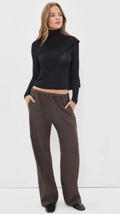 Enza Costa heer Bandana Turtleneck Tee Black | Thumbnail 5 Enza Costa heer Bandana Turtleneck Tee Black | Thumbnail 5