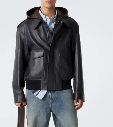 Loewe Hooded leather jacket | Thumbnail 4 Loewe Hooded leather jacket | Thumbnail 4