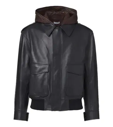 Loewe Hooded leather jacket | Thumbnail 1 Loewe Hooded leather jacket | Thumbnail 1