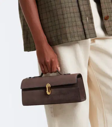 Savette Symmetry Slim suede top-handle bag | Thumbnail 4 Savette Symmetry Slim suede top-handle bag | Thumbnail 4