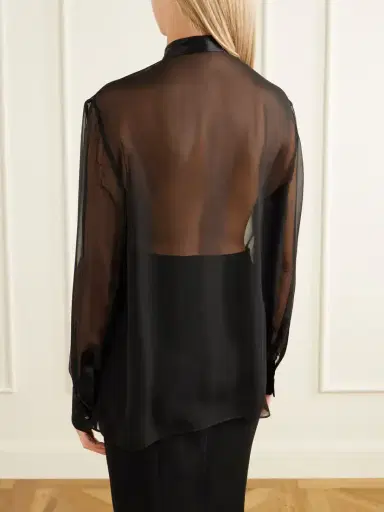 Dolce & Gabbana Bow-detailed Silk-chiffon Blouse | Thumbnail 4 Dolce & Gabbana Bow-detailed Silk-chiffon Blouse | Thumbnail 4