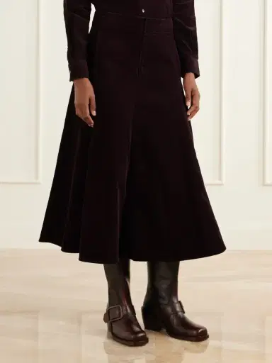 Polo Ralph Lauren Cotton-corduroy Midi Skirt | Thumbnail 3 Polo Ralph Lauren Cotton-corduroy Midi Skirt | Thumbnail 3