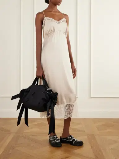 Simone Rocha Double Ribbon Rosette Crystal-embellished Satin Shoulder Bag | Thumbnail 3 Simone Rocha Double Ribbon Rosette Crystal-embellished Satin Shoulder Bag | Thumbnail 3