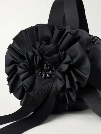 Simone Rocha Double Ribbon Rosette Crystal-embellished Satin Shoulder Bag | Thumbnail 5 Simone Rocha Double Ribbon Rosette Crystal-embellished Satin Shoulder Bag | Thumbnail 5