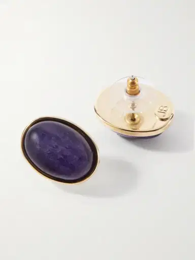 Jennifer Behr Elaine Gold-tone Amethyst Earrings | Thumbnail 3 Jennifer Behr Elaine Gold-tone Amethyst Earrings | Thumbnail 3