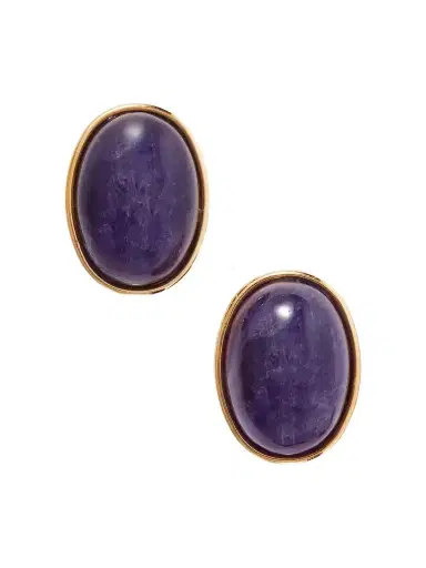 Jennifer Behr Elaine Gold-tone Amethyst Earrings | Thumbnail 1 Jennifer Behr Elaine Gold-tone Amethyst Earrings | Thumbnail 1