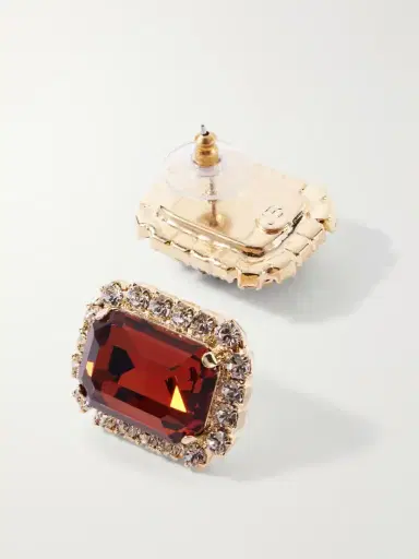 Jennifer Behr Diana Gold-plated Topaz And Crystal Earrings | Thumbnail 3 Jennifer Behr Diana Gold-plated Topaz And Crystal Earrings | Thumbnail 3