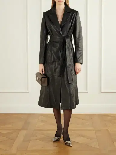 Nour Hammour Camden Belted Leather Coat | Thumbnail 2 Nour Hammour Camden Belted Leather Coat | Thumbnail 2