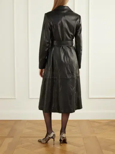 Nour Hammour Camden Belted Leather Coat | Thumbnail 3 Nour Hammour Camden Belted Leather Coat | Thumbnail 3