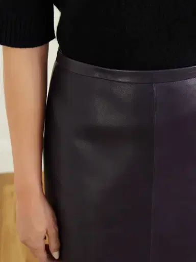 Nour Hammour Alana Leather Midi Skirt | Thumbnail 4 Nour Hammour Alana Leather Midi Skirt | Thumbnail 4