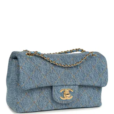 Chanel Chanel Mini "Souplissimo" Flap Bag Blue Denim Gold Hardware | Thumbnail 2 Chanel Chanel Mini "Souplissimo" Flap Bag Blue Denim Gold Hardware | Thumbnail 2