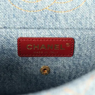Chanel Chanel Mini "Souplissimo" Flap Bag Blue Denim Gold Hardware | Thumbnail 11 Chanel Chanel Mini "Souplissimo" Flap Bag Blue Denim Gold Hardware | Thumbnail 11