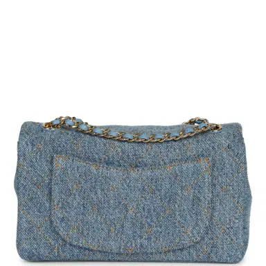 Chanel Chanel Mini "Souplissimo" Flap Bag Blue Denim Gold Hardware | Thumbnail 4 Chanel Chanel Mini "Souplissimo" Flap Bag Blue Denim Gold Hardware | Thumbnail 4