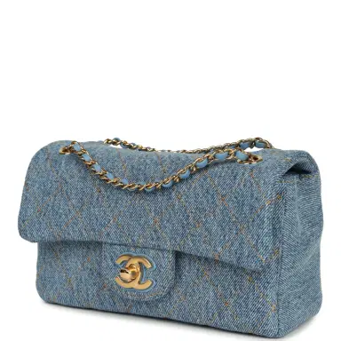 Chanel Chanel Mini "Souplissimo" Flap Bag Blue Denim Gold Hardware | Thumbnail 5 Chanel Chanel Mini "Souplissimo" Flap Bag Blue Denim Gold Hardware | Thumbnail 5