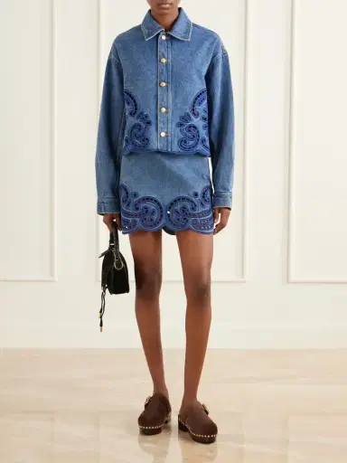 Ulla Johnson Bobbi Embroidered Denim Jacket | Thumbnail 2 Ulla Johnson Bobbi Embroidered Denim Jacket | Thumbnail 2