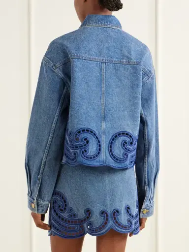 Ulla Johnson Bobbi Embroidered Denim Jacket | Thumbnail 3 Ulla Johnson Bobbi Embroidered Denim Jacket | Thumbnail 3