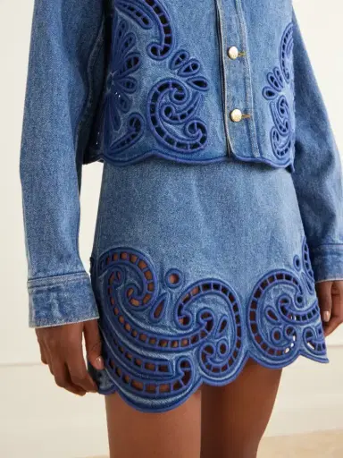Ulla Johnson Bobbi Embroidered Denim Jacket | Thumbnail 4 Ulla Johnson Bobbi Embroidered Denim Jacket | Thumbnail 4