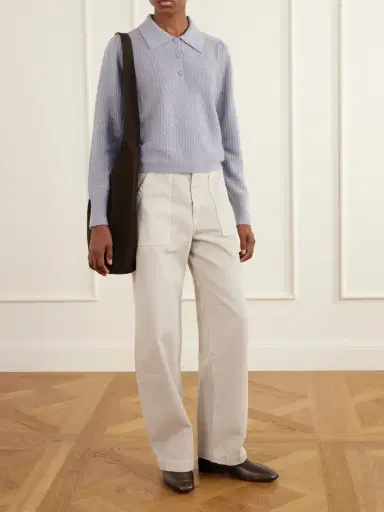 Frame The Honeycomb Cashmere Polo Sweater | Thumbnail 2 Frame The Honeycomb Cashmere Polo Sweater | Thumbnail 2