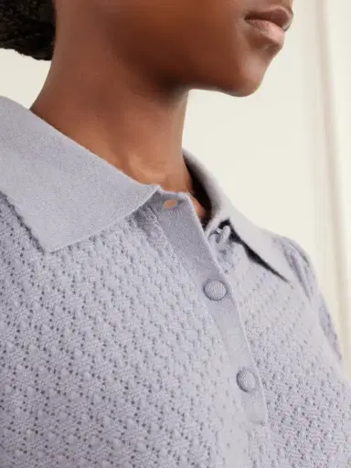 Frame The Honeycomb Cashmere Polo Sweater | Thumbnail 4 Frame The Honeycomb Cashmere Polo Sweater | Thumbnail 4