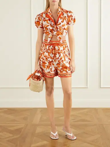 Dolce & Gabbana Floral-print Silk-twill Mini Shorts | Thumbnail 2 Dolce & Gabbana Floral-print Silk-twill Mini Shorts | Thumbnail 2