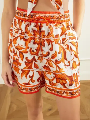 Dolce & Gabbana Floral-print Silk-twill Mini Shorts | Thumbnail 4 Dolce & Gabbana Floral-print Silk-twill Mini Shorts | Thumbnail 4