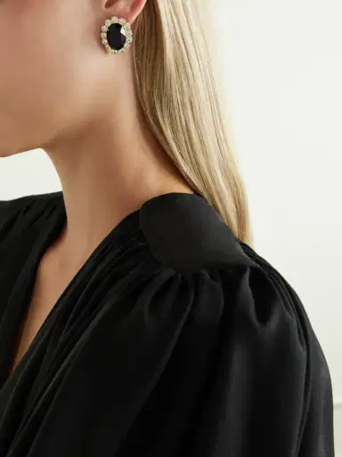 Jennifer Behr Diana Crystal-embellished Gold-plated Earrings | Thumbnail 2 Jennifer Behr Diana Crystal-embellished Gold-plated Earrings | Thumbnail 2