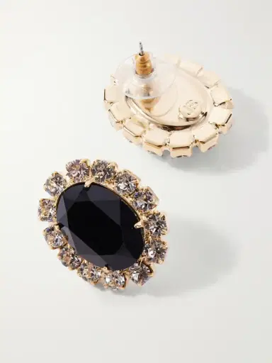 Jennifer Behr Diana Crystal-embellished Gold-plated Earrings | Thumbnail 3 Jennifer Behr Diana Crystal-embellished Gold-plated Earrings | Thumbnail 3