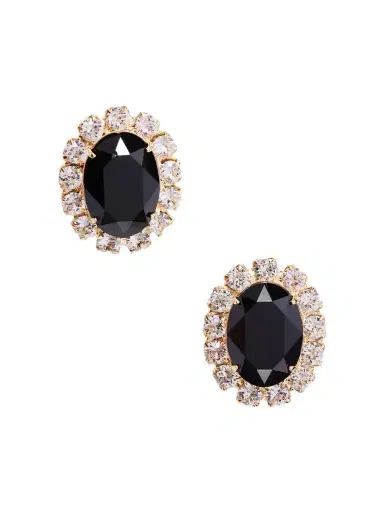 Jennifer Behr Diana Crystal-embellished Gold-plated Earrings | Thumbnail 1 Jennifer Behr Diana Crystal-embellished Gold-plated Earrings | Thumbnail 1