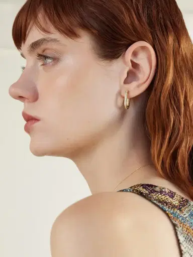L’Atelier Nawbar Lock 18-karat Gold And Diamonds Earrings | Thumbnail 2 L’Atelier Nawbar Lock 18-karat Gold And Diamonds Earrings | Thumbnail 2