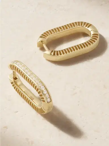 L’Atelier Nawbar Lock 18-karat Gold And Diamonds Earrings | Thumbnail 3 L’Atelier Nawbar Lock 18-karat Gold And Diamonds Earrings | Thumbnail 3