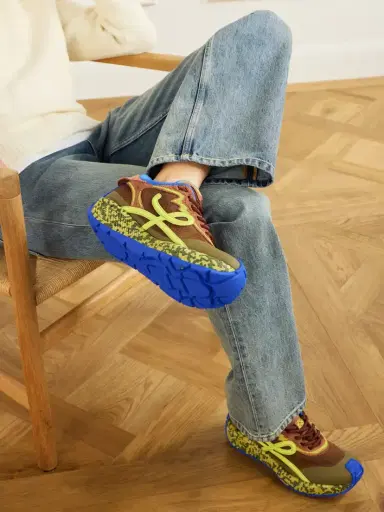 Loewe Pogo Logo-detailed Suede-trimmed Knitted Sneakers | Thumbnail 2 Loewe Pogo Logo-detailed Suede-trimmed Knitted Sneakers | Thumbnail 2
