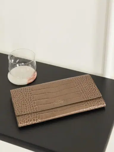 Smythson Mara Croc-effect Leather Jewelry Case | Thumbnail 2 Smythson Mara Croc-effect Leather Jewelry Case | Thumbnail 2